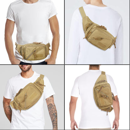 Concealed Carry Pistol Waist bag Tactical Conceal Carry Pistol Bag Fanny Packs Handgun Holster Pouch with Bottle&Gun Holder Fits 1911 Glock etc