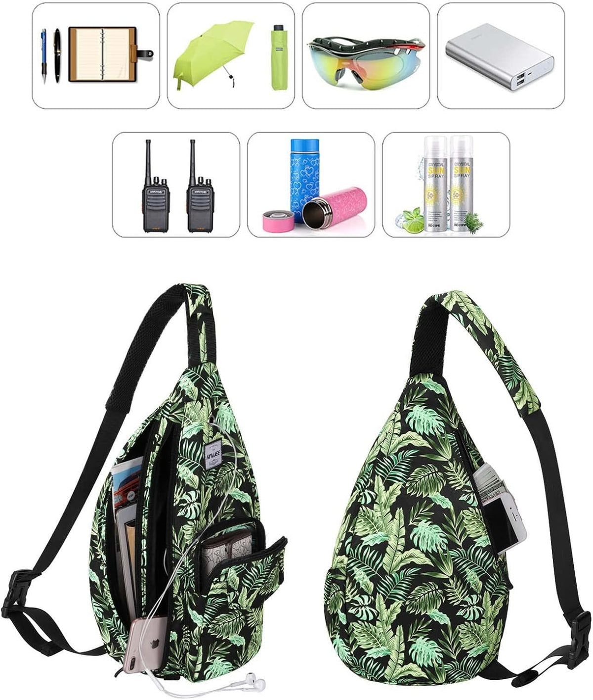 Backpack Sling for Women Anti-Water Crossbody Bag Inclined Adjustable Pack | Casual - Colors A