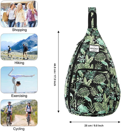 Backpack Sling for Women Anti-Water Crossbody Bag Inclined Adjustable Pack | Casual - Colors A