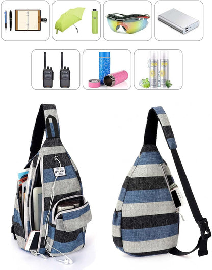 Backpack Sling for Women Anti-Water Crossbody Bag Inclined Adjustable Pack | Casual - Colors A