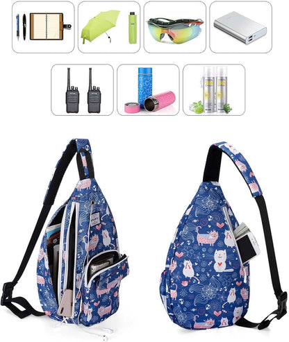 Backpack Sling for Women Anti-Water Crossbody Bag Inclined Adjustable Pack | Casual - Colors A