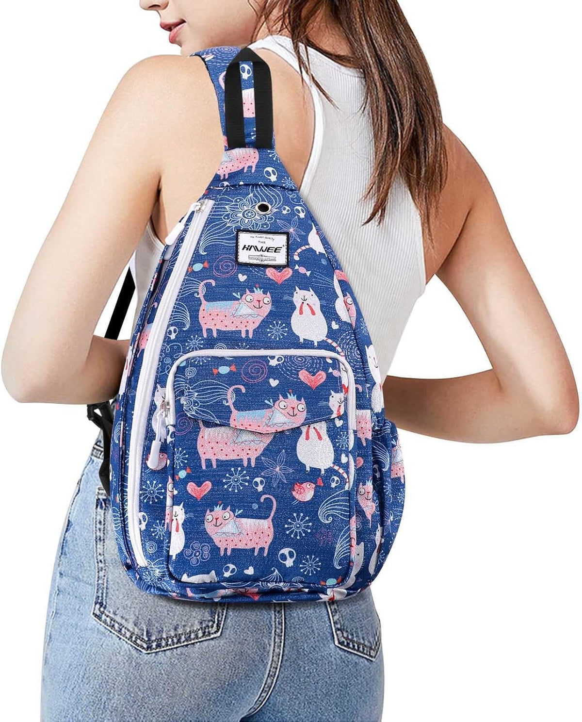 Backpack Sling for Women Anti-Water Crossbody Bag Inclined Adjustable Pack | Casual - Colors A