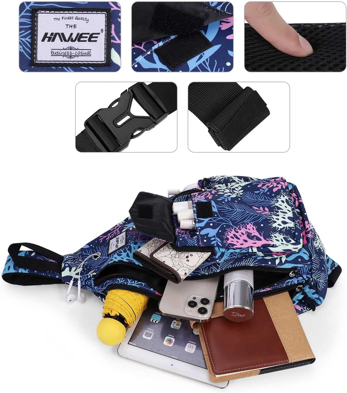Backpack Sling for Women Anti-Water Crossbody Bag Inclined Adjustable Pack | Casual - Colors A