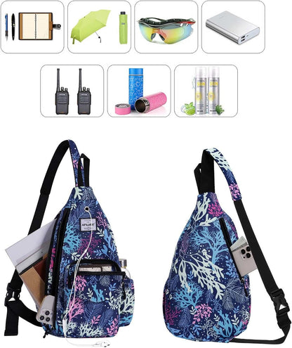 Backpack Sling for Women Anti-Water Crossbody Bag Inclined Adjustable Pack | Casual - Colors A