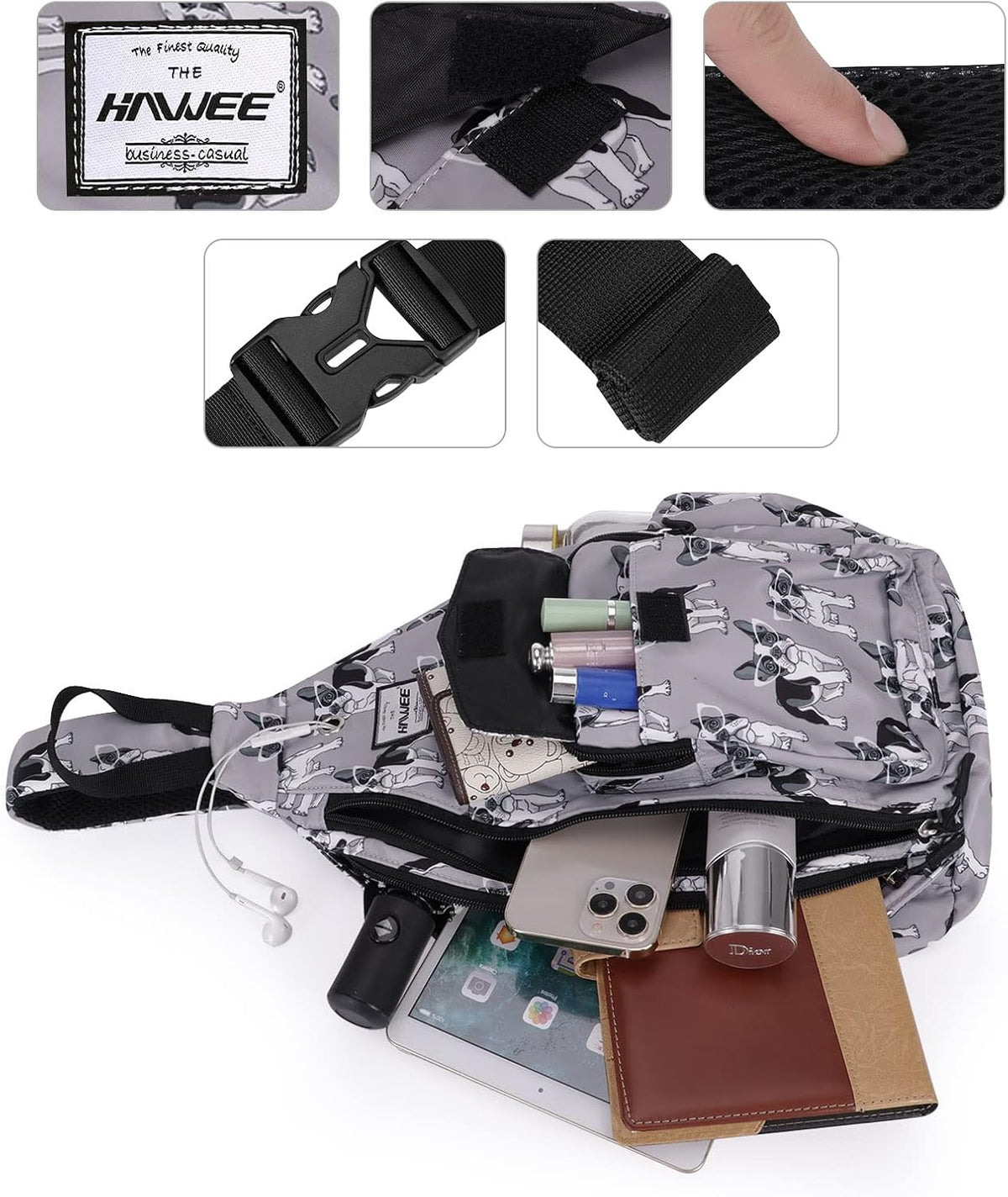 Backpack Sling for Women Anti-Water Crossbody Bag Inclined Adjustable Pack | Casual - Colors A