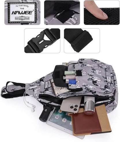 Backpack Sling for Women Anti-Water Crossbody Bag Inclined Adjustable Pack | Casual - Colors A