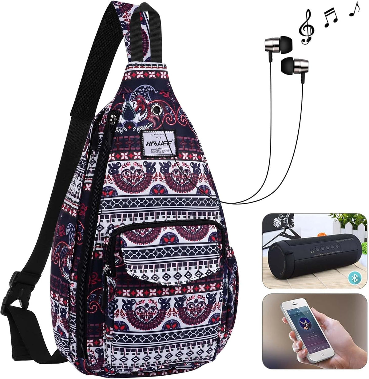 Backpack Sling for Women Anti-Water Crossbody Bag Inclined Adjustable Pack | Casual - Colors A