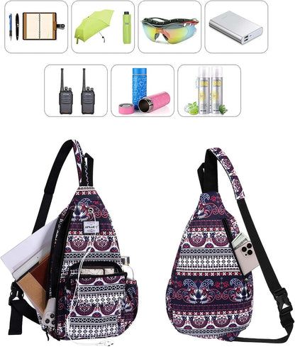 Backpack Sling for Women Anti-Water Crossbody Bag Inclined Adjustable Pack | Casual - Colors A