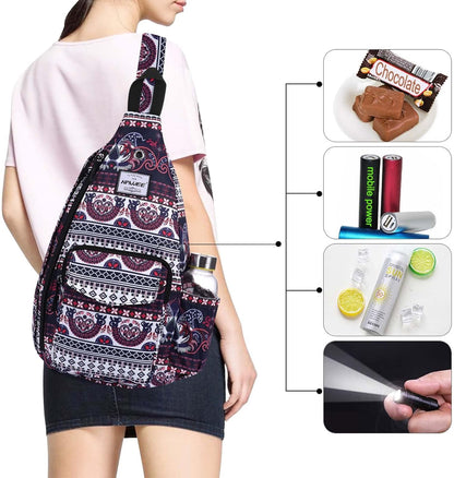 Backpack Sling for Women Anti-Water Crossbody Bag Inclined Adjustable Pack | Casual - Colors A