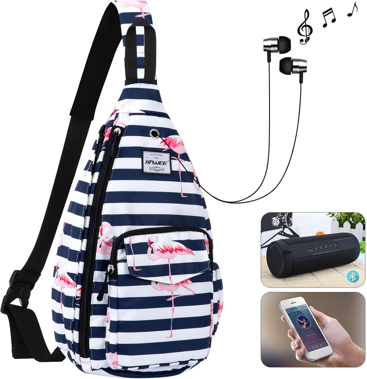 Backpack Sling for Women Anti-Water Crossbody Bag Inclined Adjustable Pack | Casual - Colors A