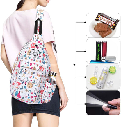 Backpack Sling for Women Anti-Water Crossbody Bag Inclined Adjustable Pack | Casual - Colors A