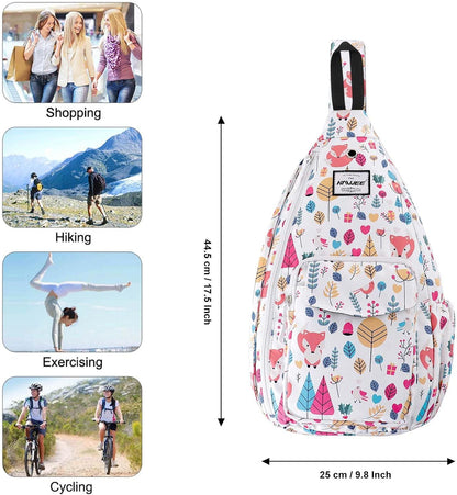 Backpack Sling for Women Anti-Water Crossbody Bag Inclined Adjustable Pack | Casual - Colors A