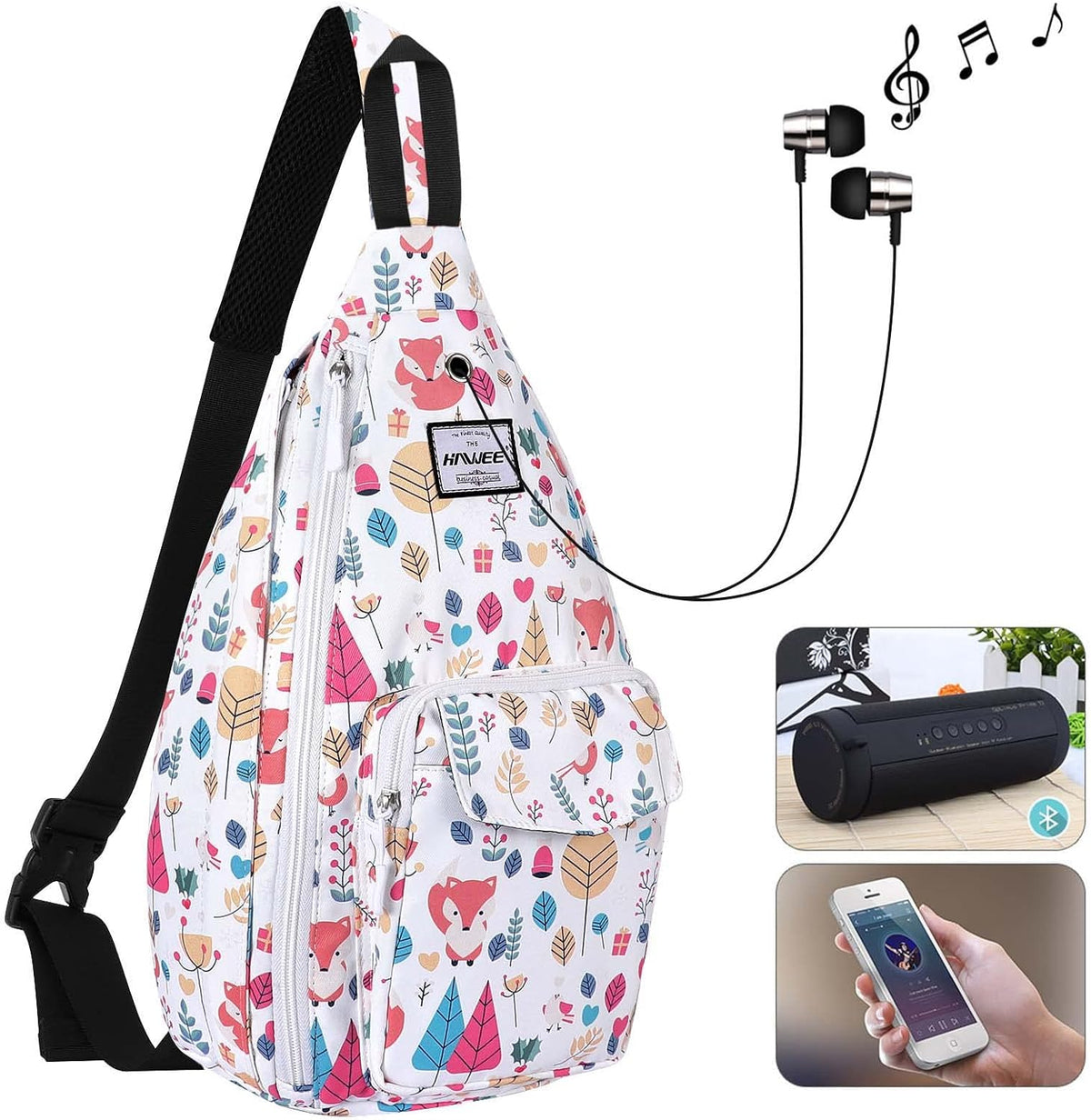 Backpack Sling for Women Anti-Water Crossbody Bag Inclined Adjustable Pack | Casual - Colors A