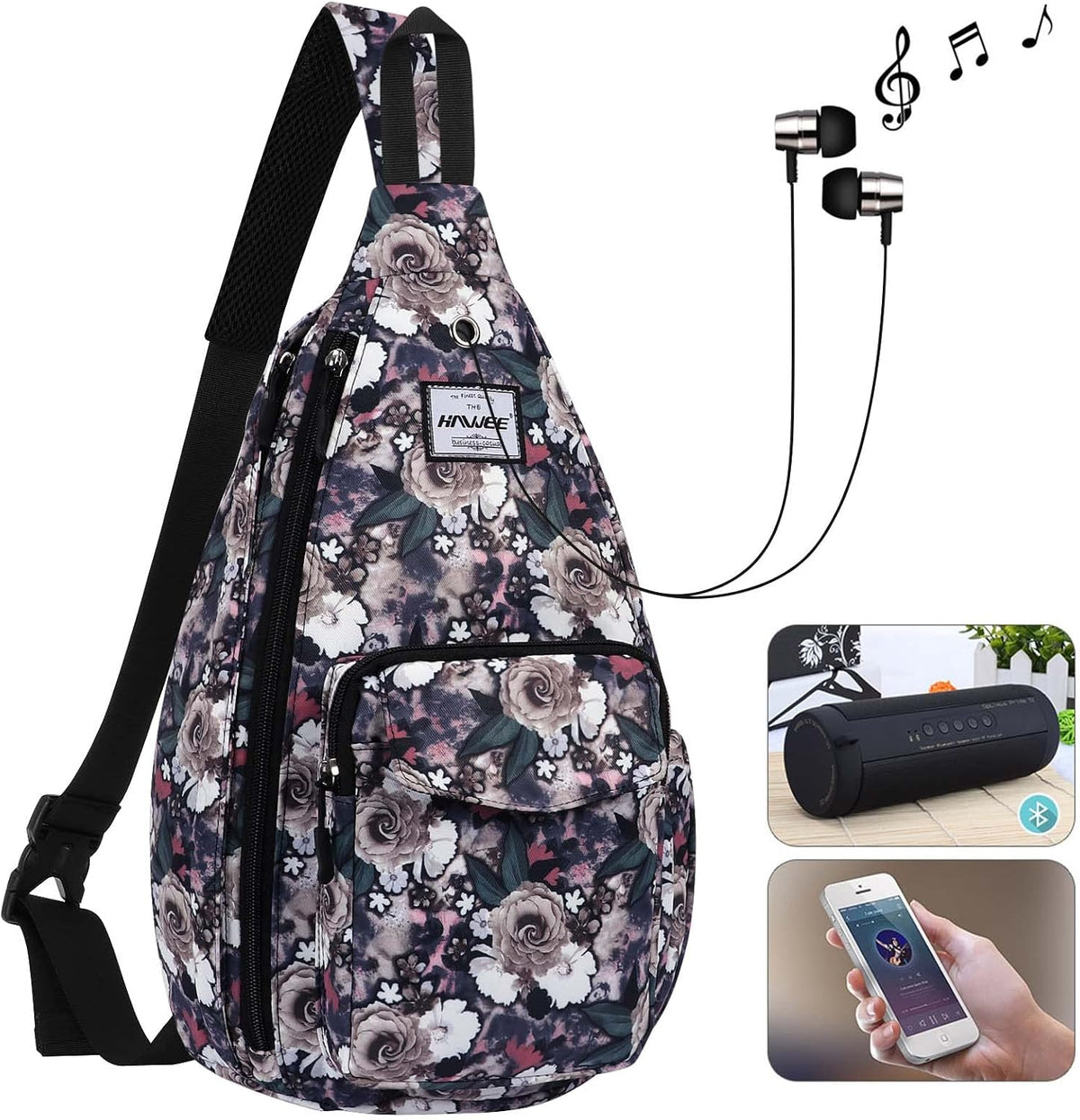 Backpack Sling for Women Anti-Water Crossbody Bag Inclined Adjustable Pack | Casual - Colors A