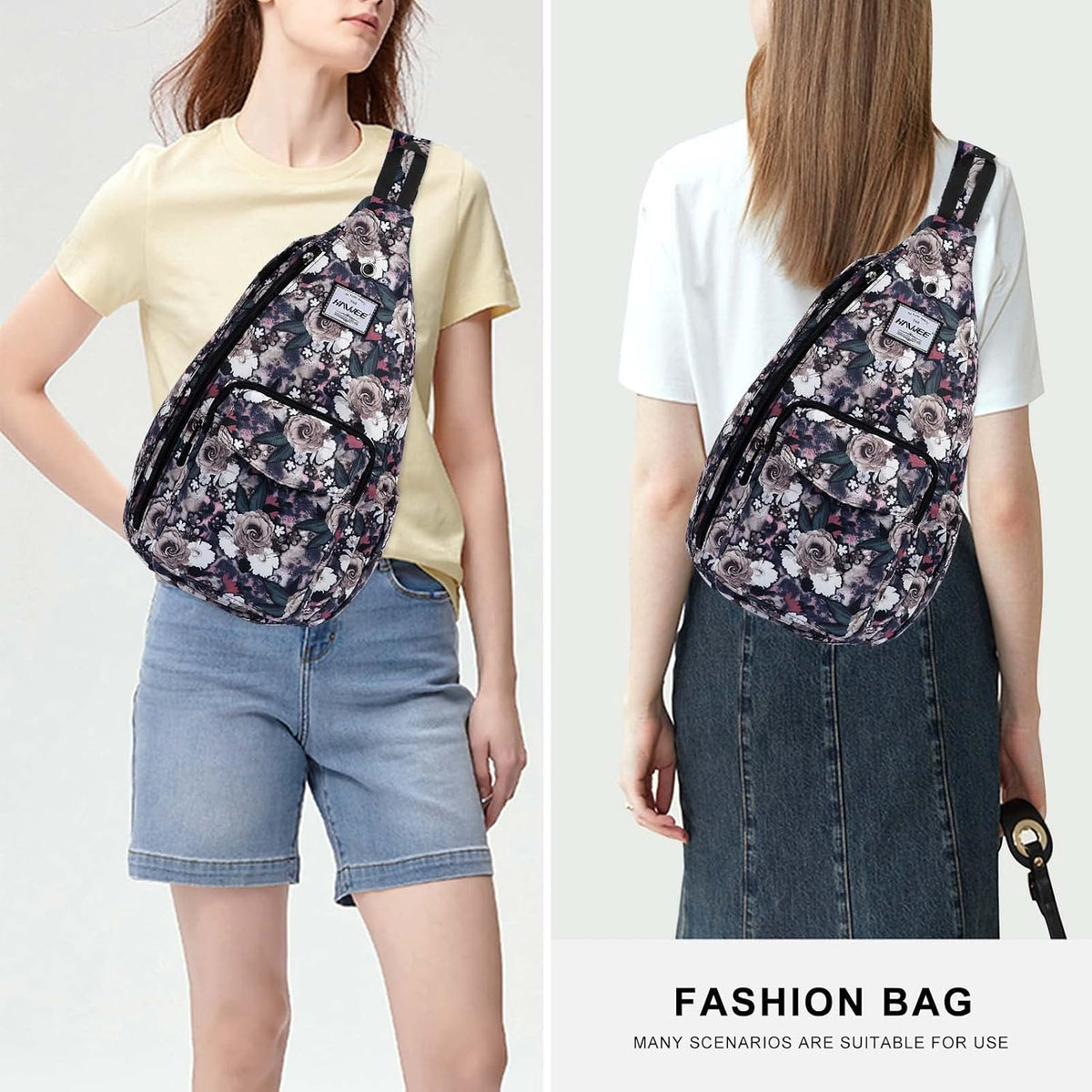 Backpack Sling for Women Anti-Water Crossbody Bag Inclined Adjustable Pack | Casual - Colors A