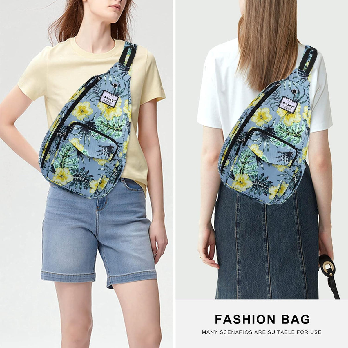 Backpack Sling for Women Anti-Water Crossbody Bag Inclined Adjustable Pack | Casual - Colors A