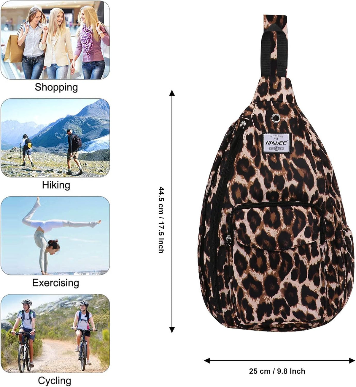 Backpack Sling for Women Anti-Water Crossbody Bag Inclined Adjustable Pack | Casual - Colors A