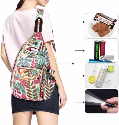 Backpack Sling for Women Anti-Water Crossbody Bag Inclined Adjustable Pack | Casual - Colors A