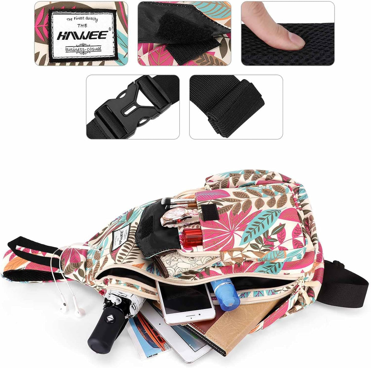 Backpack Sling for Women Anti-Water Crossbody Bag Inclined Adjustable Pack | Casual - Colors A