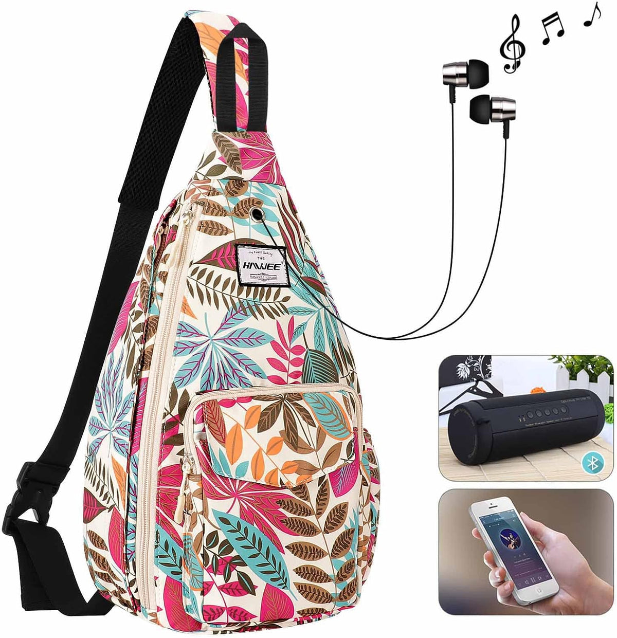 Backpack Sling for Women Anti-Water Crossbody Bag Inclined Adjustable Pack | Casual - Colors A