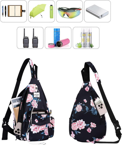 Backpack Sling for Women Anti-Water Crossbody Bag Inclined Adjustable Pack | Casual - Colors A