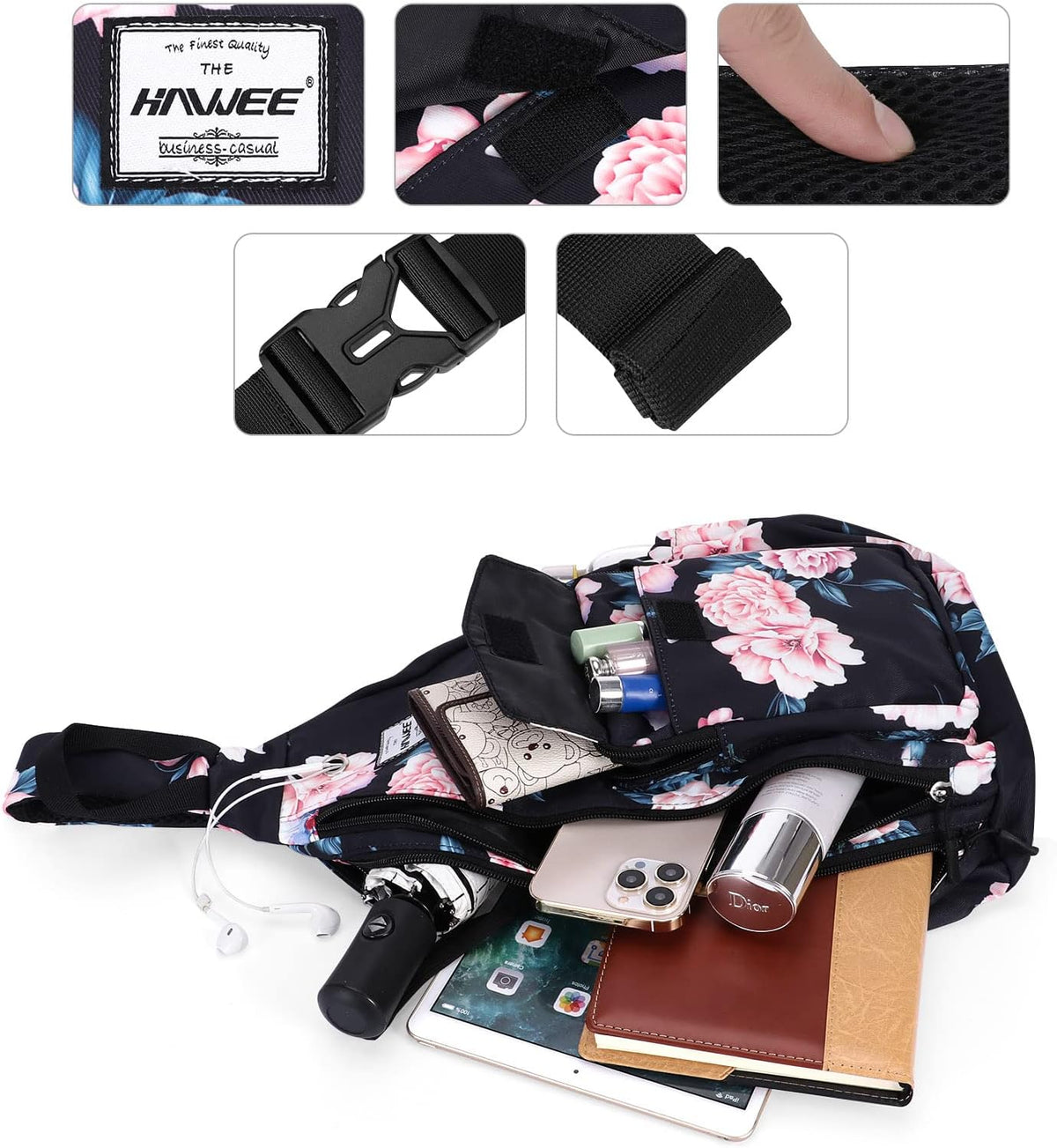 Backpack Sling for Women Anti-Water Crossbody Bag Inclined Adjustable Pack | Casual - Colors A