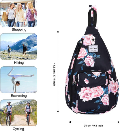 Backpack Sling for Women Anti-Water Crossbody Bag Inclined Adjustable Pack | Casual - Colors A