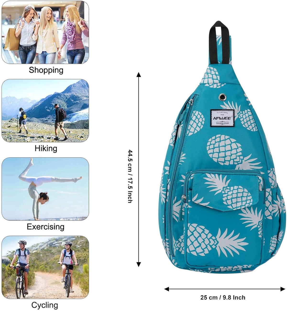 Backpack Sling for Women Anti-Water Crossbody Bag Inclined Adjustable Pack | Casual - Colors A