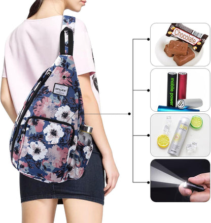 Backpack Sling for Women Anti-Water Crossbody Bag Inclined Adjustable Pack | Casual - Colors A