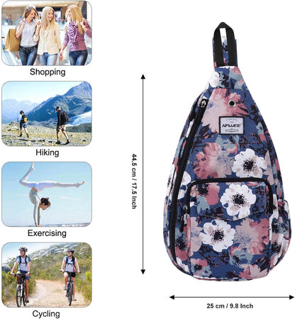 Backpack Sling for Women Anti-Water Crossbody Bag Inclined Adjustable Pack | Casual - Colors A