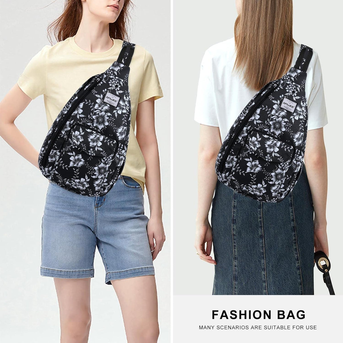 Backpack Sling for Women Anti-Water Crossbody Bag Inclined Adjustable Pack | Casual - Colors A