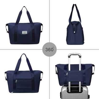 Women Travel Duffel, Multi Functional Large Expandable Weekender Carry-on Tote, Gym Workout Overnight Bag, Mommy Hospital Bag for Labor and Delivery - Colors B