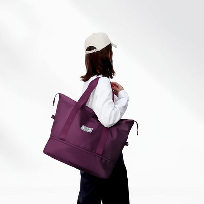 Women Travel Duffel, Multi Functional Large Expandable Weekender Carry-on Tote, Gym Workout Overnight Bag, Mommy Hospital Bag for Labor and Delivery - Colors B