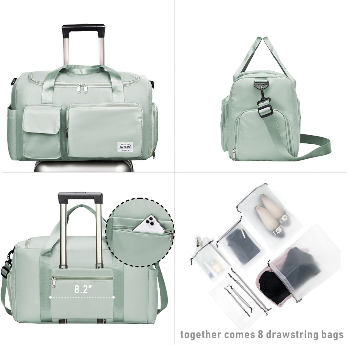 Women Travel Duffel, Multi Functional Large Expandable Weekender Carry-on Tote, Gym Workout Overnight Bag, Mommy Hospital Bag for Labor and Delivery - Colors B