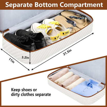 Weekender Overnight Bag for Women - Large Travel Duffel Bag with Shoe Compartment, Gym Duffel Bag Hospital Bag Carry On Tote Bags for Airplanes with Crossbody Bag Toiletry Bag 3Pcs Set - Colors B