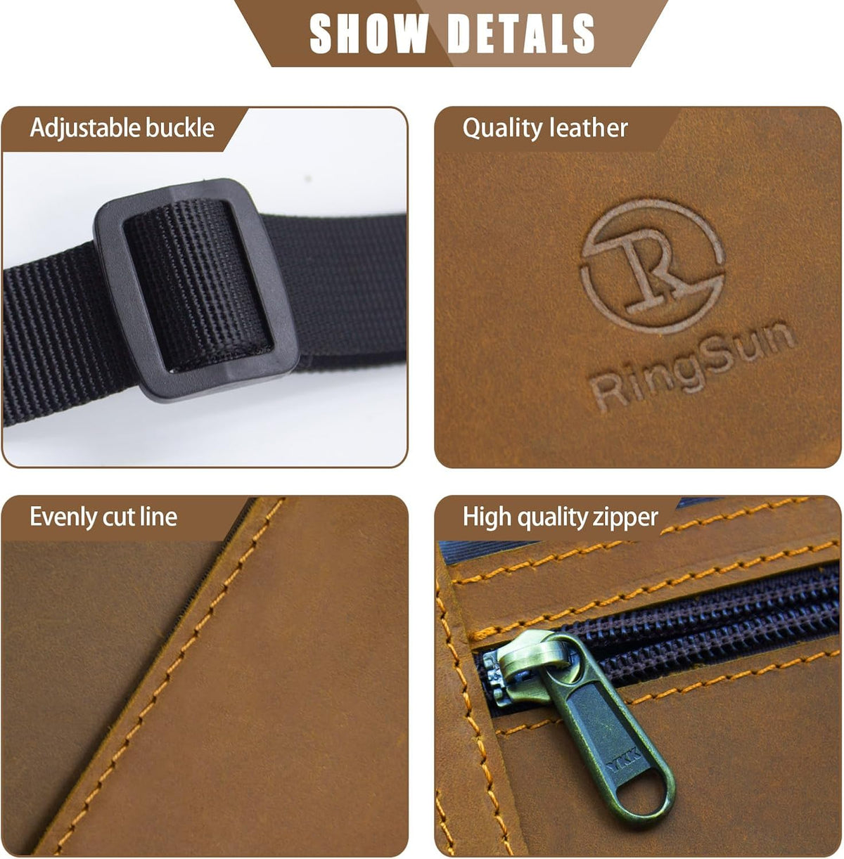 Genuine Leather Passport Holder For Travel, RFID Blocking Slim Neck Wallet with Adjustable Strap for Women and Men, Travel Essentials to Keep Cash, Credit Cards and Documents Safe, Brown