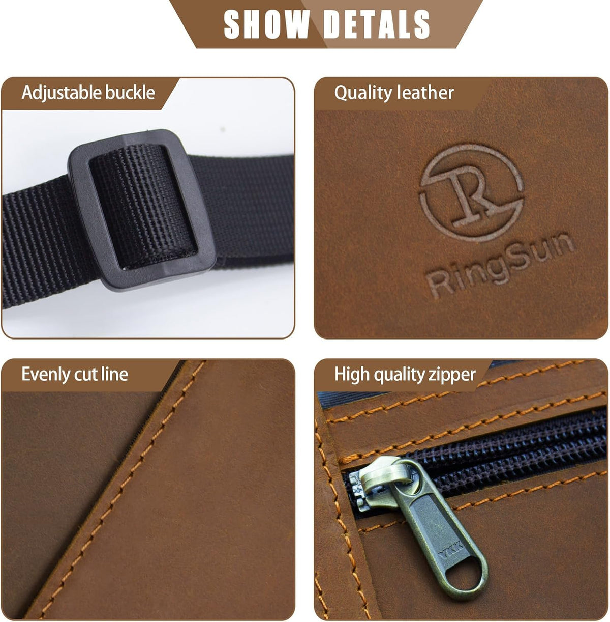 Genuine Leather Passport Holder For Travel, RFID Blocking Slim Neck Wallet with Adjustable Strap for Women and Men, Travel Essentials to Keep Cash, Credit Cards and Documents Safe, Brown