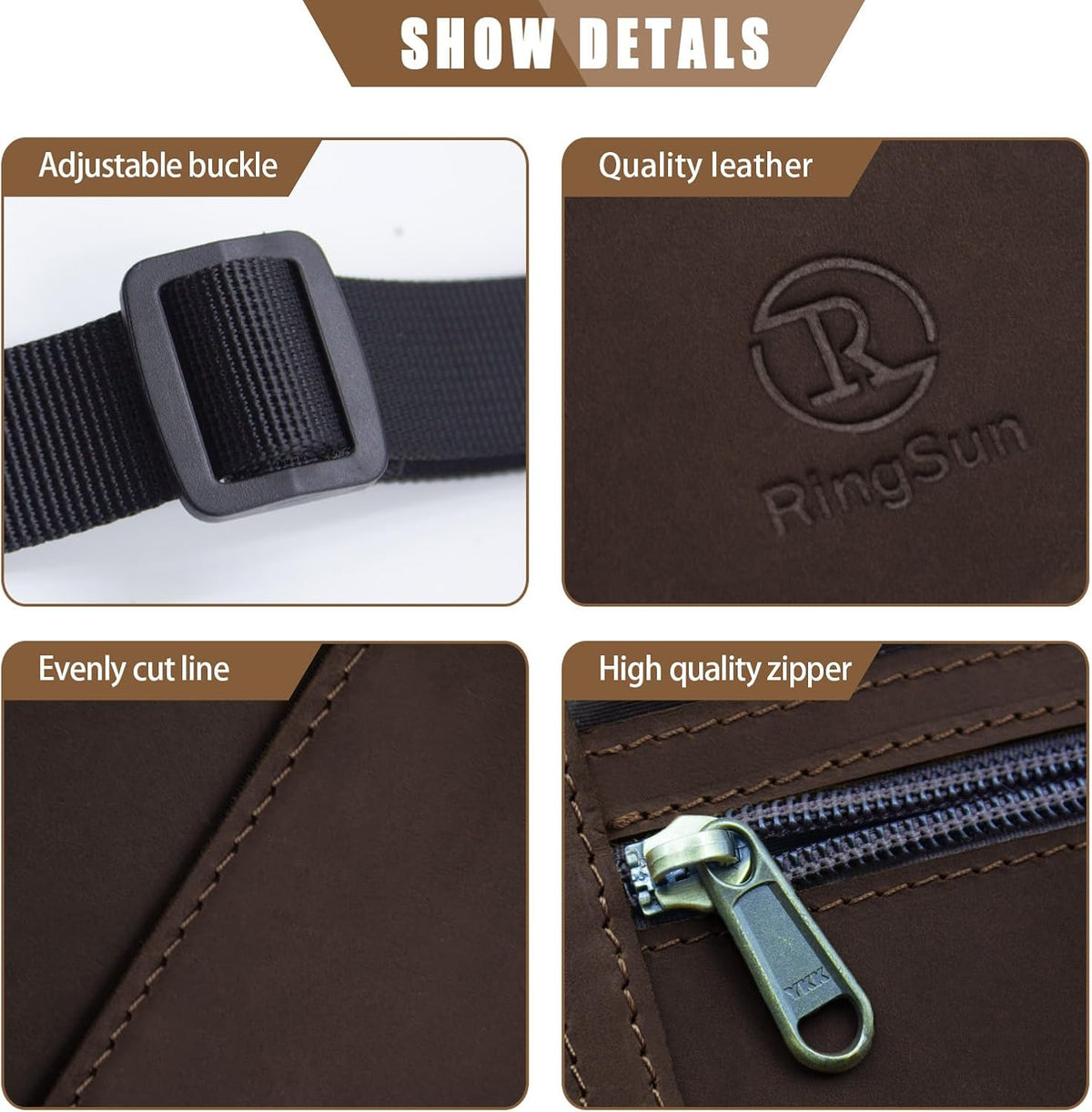 Genuine Leather Passport Holder For Travel, RFID Blocking Slim Neck Wallet with Adjustable Strap for Women and Men, Travel Essentials to Keep Cash, Credit Cards and Documents Safe, Brown