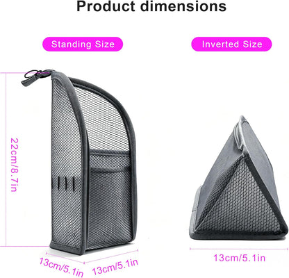 Standing Toiletry Bag, 2026 New Portable Lightweight Travel Toiletry Bag, Clear EVA Waterproof Toiletry Organizer, Large Capacity Foldable Hanging Cosmetic Bag for Travel, Gym, Home (Purple)