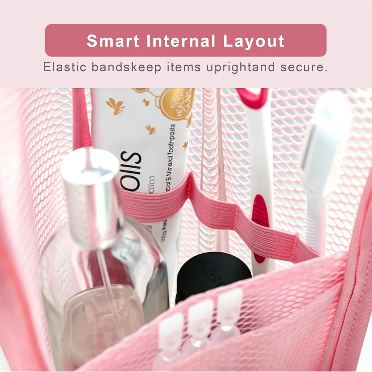 Standing Toiletry Bag, 2026 New Portable Lightweight Travel Toiletry Bag, Clear EVA Waterproof Toiletry Organizer, Large Capacity Foldable Hanging Cosmetic Bag for Travel, Gym, Home (Purple)