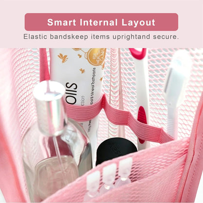 Standing Toiletry Bag, 2026 New Portable Lightweight Travel Toiletry Bag, Clear EVA Waterproof Toiletry Organizer, Large Capacity Foldable Hanging Cosmetic Bag for Travel, Gym, Home (Purple)