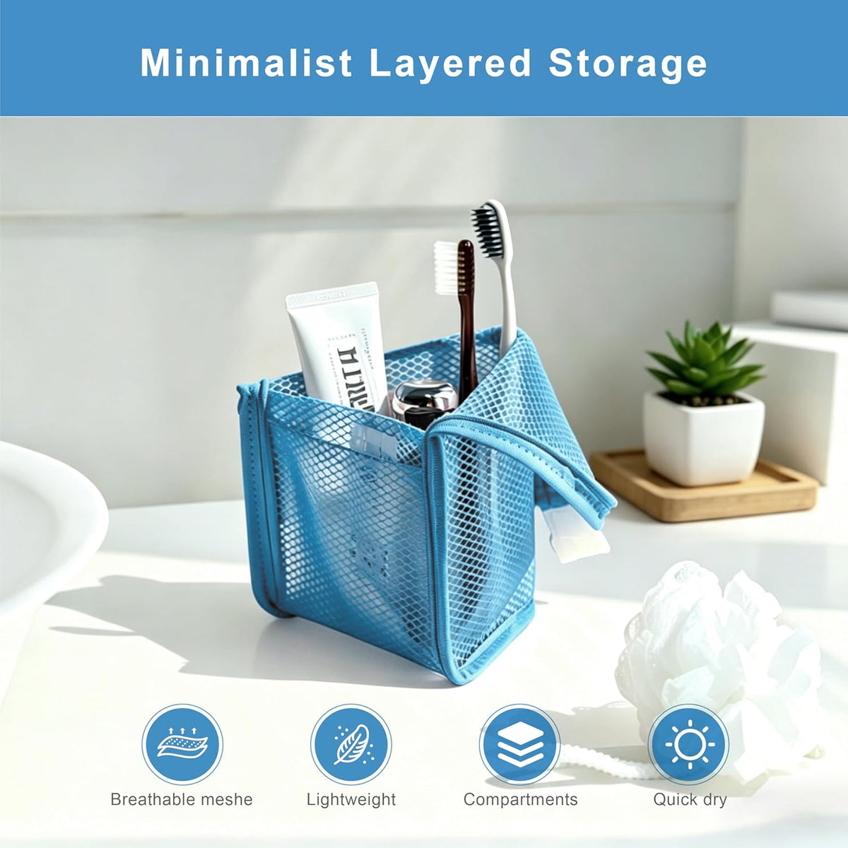 Standing Toiletry Bag, 2026 New Portable Lightweight Travel Toiletry Bag, Clear EVA Waterproof Toiletry Organizer, Large Capacity Foldable Hanging Cosmetic Bag for Travel, Gym, Home (Purple)