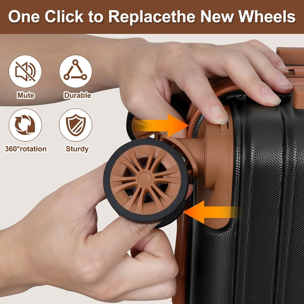 Expandable 21" Carry On Luggage,Hardshell Suitcase with Double Spinner Wheels for 20% More Space, Airline Approved Lightweight Hardside Luggage, Scratch-Resistant & YKK Zipper, White
