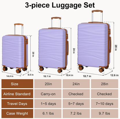 Expandable 21" Carry On Luggage,Hardshell Suitcase with Double Spinner Wheels for 20% More Space, Airline Approved Lightweight Hardside Luggage, Scratch-Resistant & YKK Zipper, White