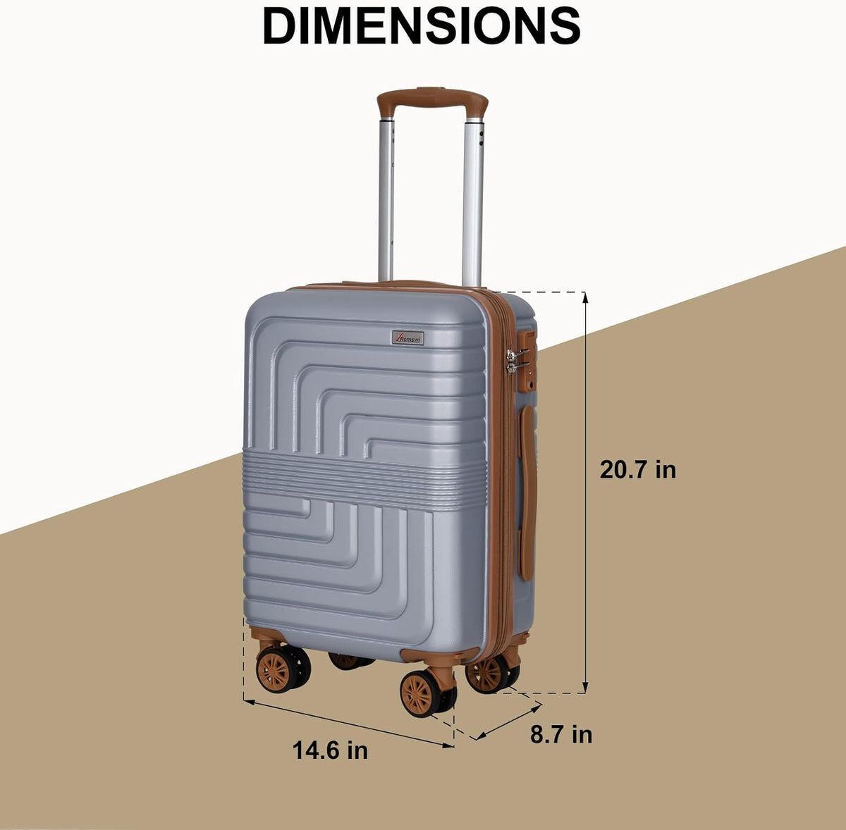 Expandable 21" Carry On Luggage,Hardshell Suitcase with Double Spinner Wheels for 20% More Space, Airline Approved Lightweight Hardside Luggage, Scratch-Resistant & YKK Zipper, White