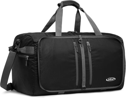 40L/65L Foldable Travel Duffle Bag Packable Weekender Bag | Water Resistant Nylon, Carry On Size Duffel, for Travel or Overnight Weekender Trip, for Gym or Sports, for Men Women