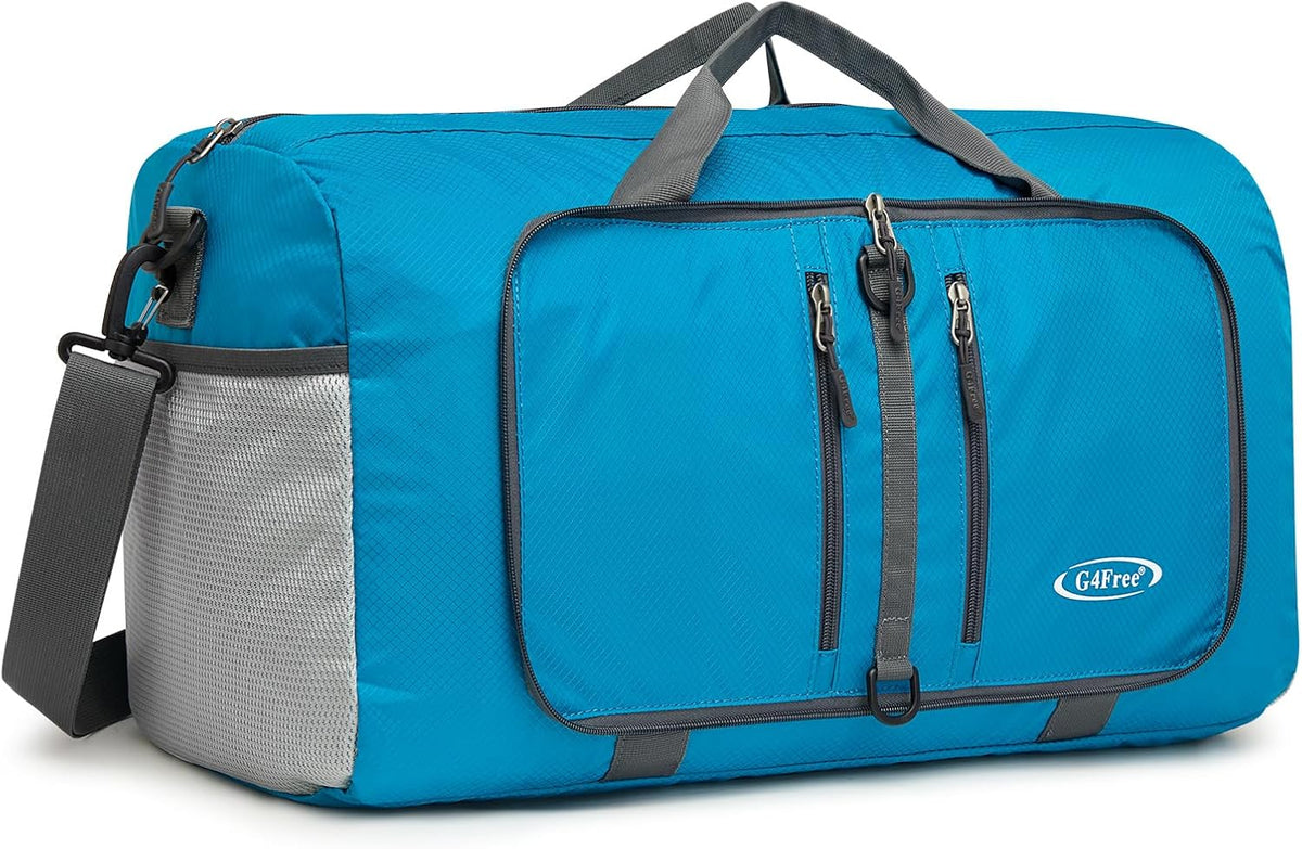40L/65L Foldable Travel Duffle Bag Packable Weekender Bag | Water Resistant Nylon, Carry On Size Duffel, for Travel or Overnight Weekender Trip, for Gym or Sports, for Men Women