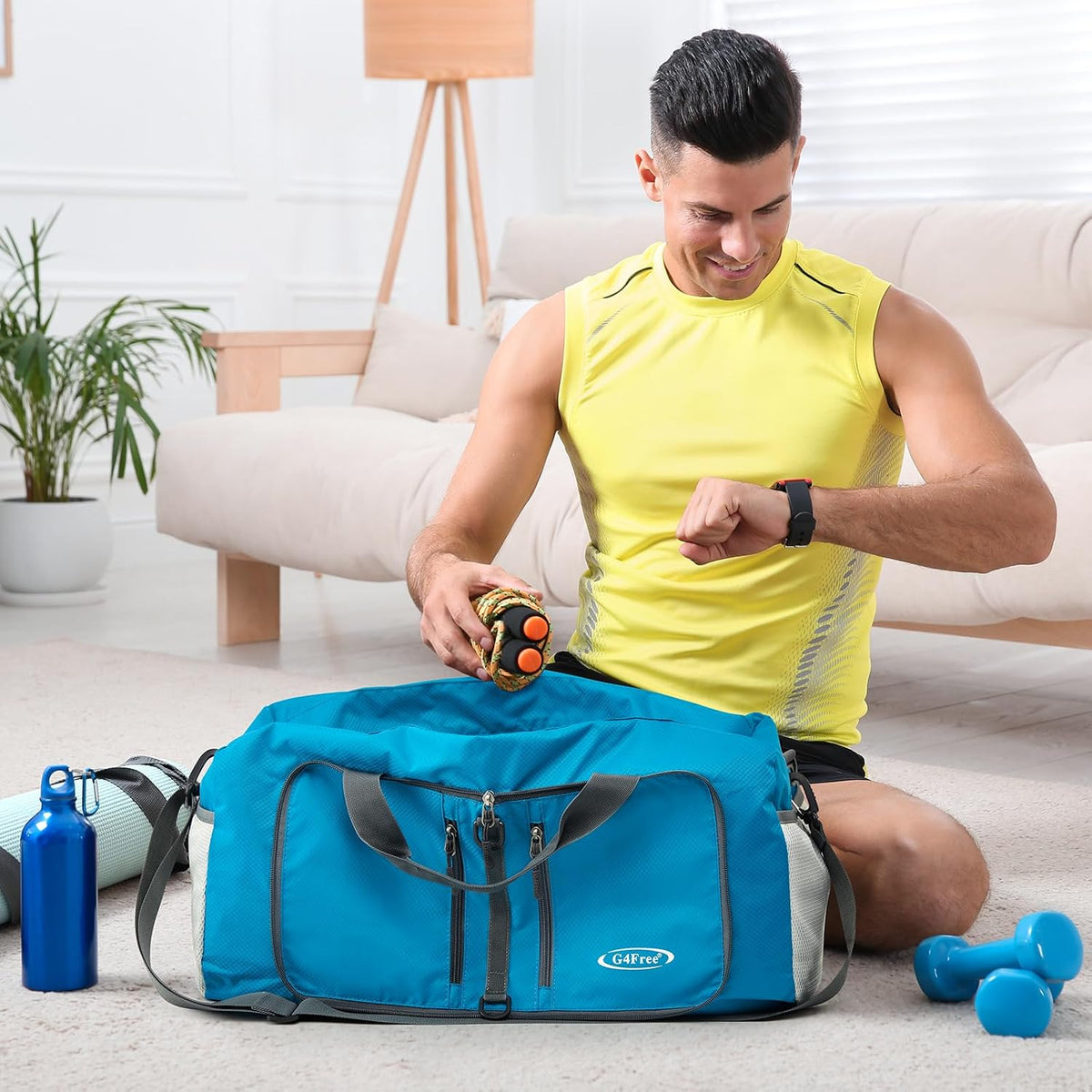 40L/65L Foldable Travel Duffle Bag Packable Weekender Bag | Water Resistant Nylon, Carry On Size Duffel, for Travel or Overnight Weekender Trip, for Gym or Sports, for Men Women