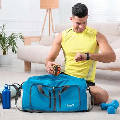 40L/65L Foldable Travel Duffle Bag Packable Weekender Bag | Water Resistant Nylon, Carry On Size Duffel, for Travel or Overnight Weekender Trip, for Gym or Sports, for Men Women