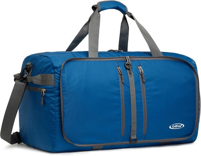 40L/65L Foldable Travel Duffle Bag Packable Weekender Bag | Water Resistant Nylon, Carry On Size Duffel, for Travel or Overnight Weekender Trip, for Gym or Sports, for Men Women